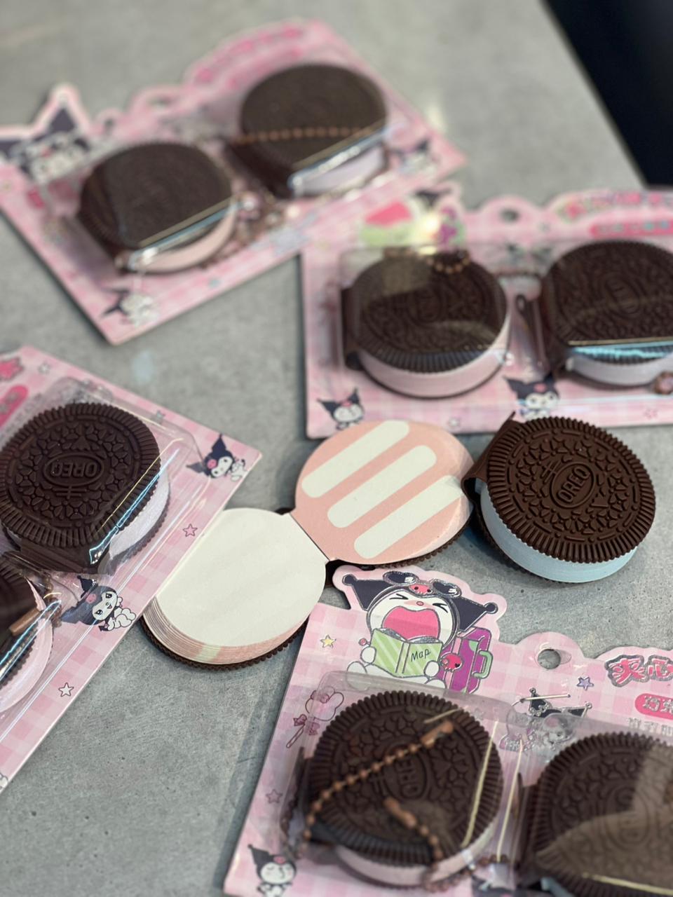 OREO Biscuit Notebook Set (2 Pcs) – Creative Dessert-Themed PVC Diary | Portable Cute Gift for Kids & Adults