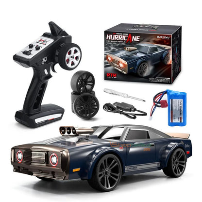 Hurricane RC Drift Car 1:16 Scale 4WD – High-Speed Drift & Racing Car with LED Lights, Rechargeable Battery & Dual Tyres