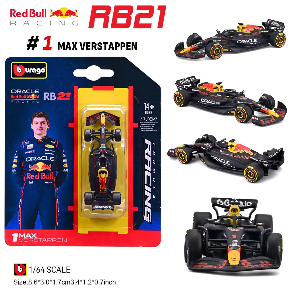RB - 21 Max Verstappen Bburago Official Formula Racing Diecast Car | 1:64 Scale | Premium Collectible