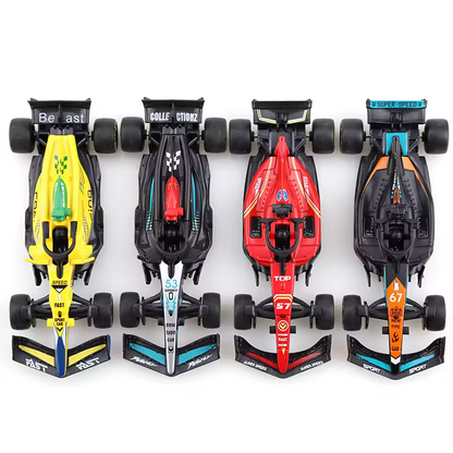 F1 Diecast Racing Cars – 1:65 Scale Mini Formula Cars | Premium Metal Body | Multi-Color Collection