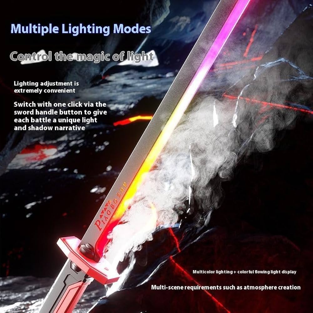 Neon Edge Tactical Display KATANA with Smoke and Fire