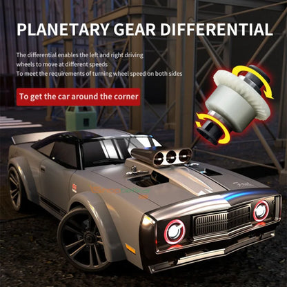 Hurricane RC Drift Car 1:16 Scale 4WD – High-Speed Drift & Racing Car with LED Lights, Rechargeable Battery & Dual Tyres