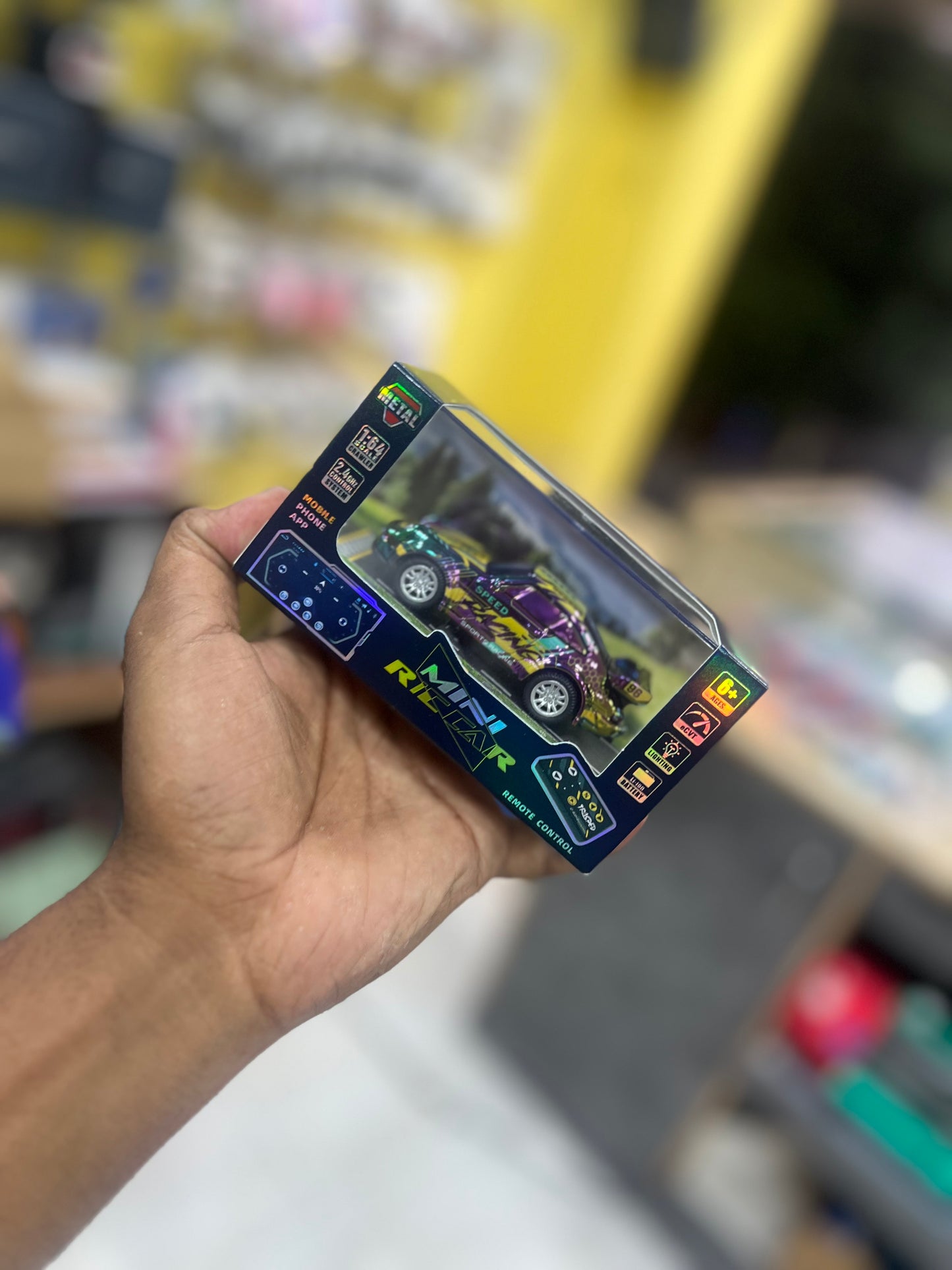 Porshce 911 GT3RS Mini Diecast RC Car | Remote & App Control, 3 Speed Mode