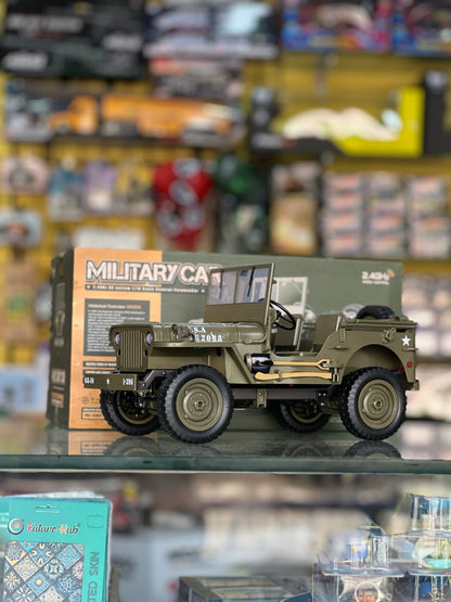 1:10 Scale Willys Jeep 4WD RC – Metal Chassis | Working Winch | Removable Hood | Premium Off-Road Edition