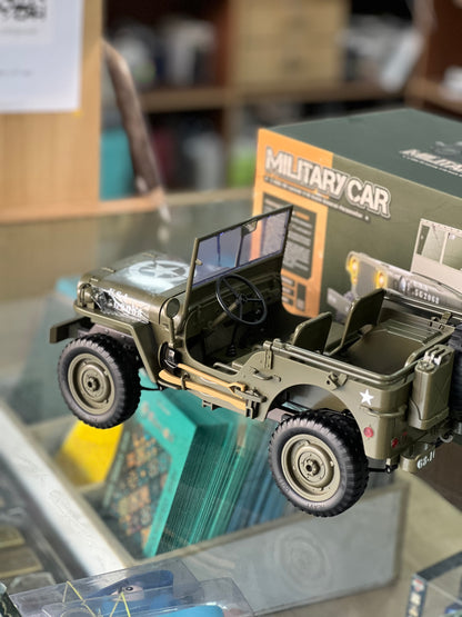 1:10 Scale Willys Jeep 4WD RC – Metal Chassis | Working Winch | Removable Hood | Premium Off-Road Edition