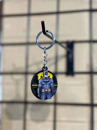 Superhero Fidget Spinner Keychain – Metal Chibi Design with Smooth Spin