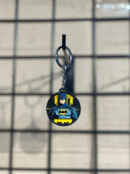 Superhero Fidget Spinner Keychain – Metal Chibi Design with Smooth Spin