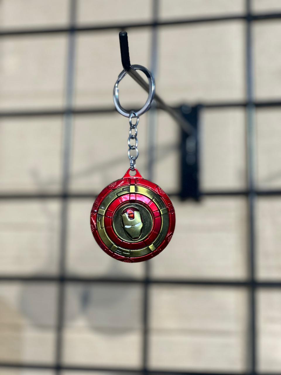 Superhero Fidget Spinner Keychain – Metal Chibi Design with Smooth Spin