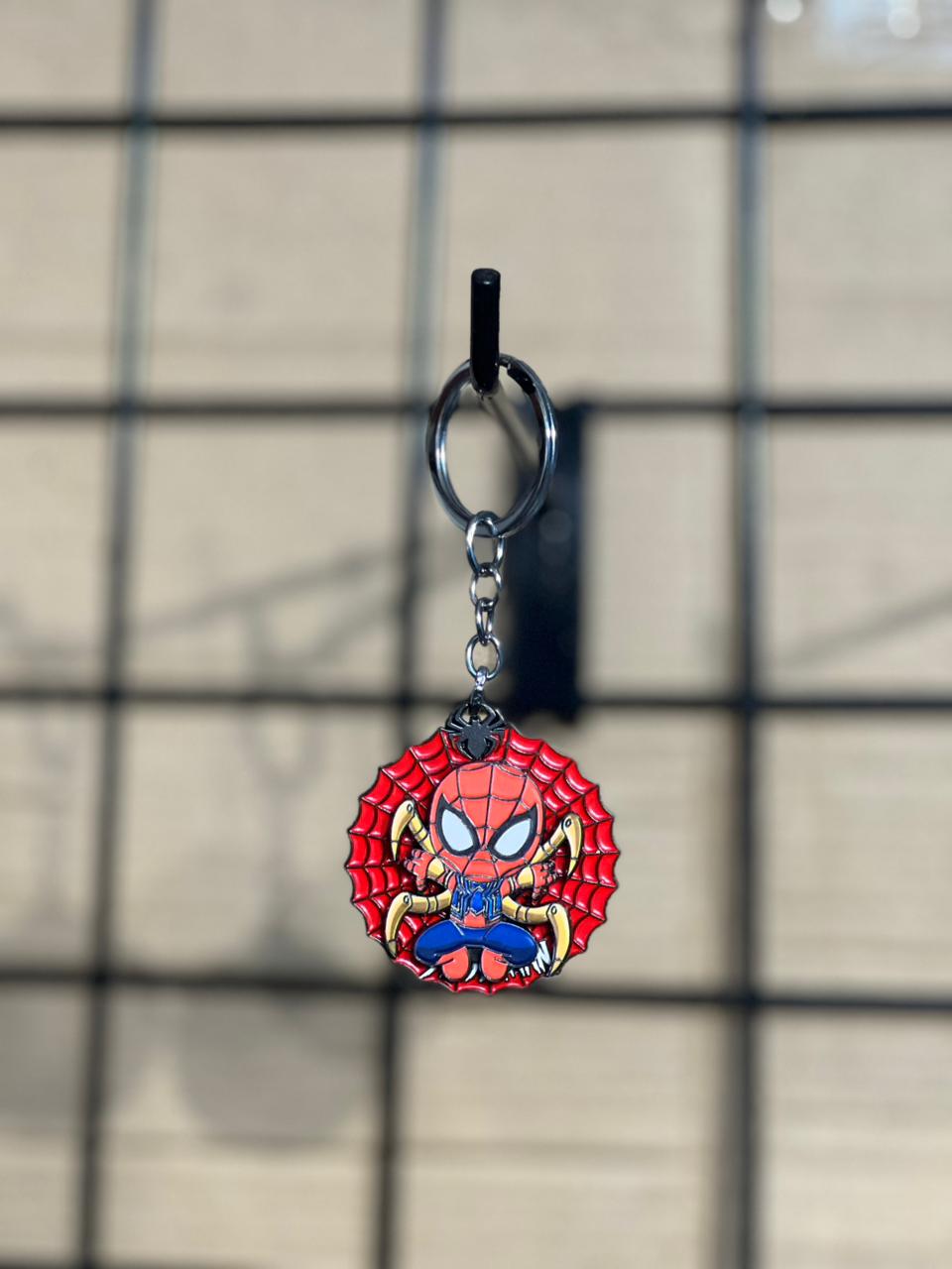 Superhero Fidget Spinner Keychain – Metal Chibi Design with Smooth Spin