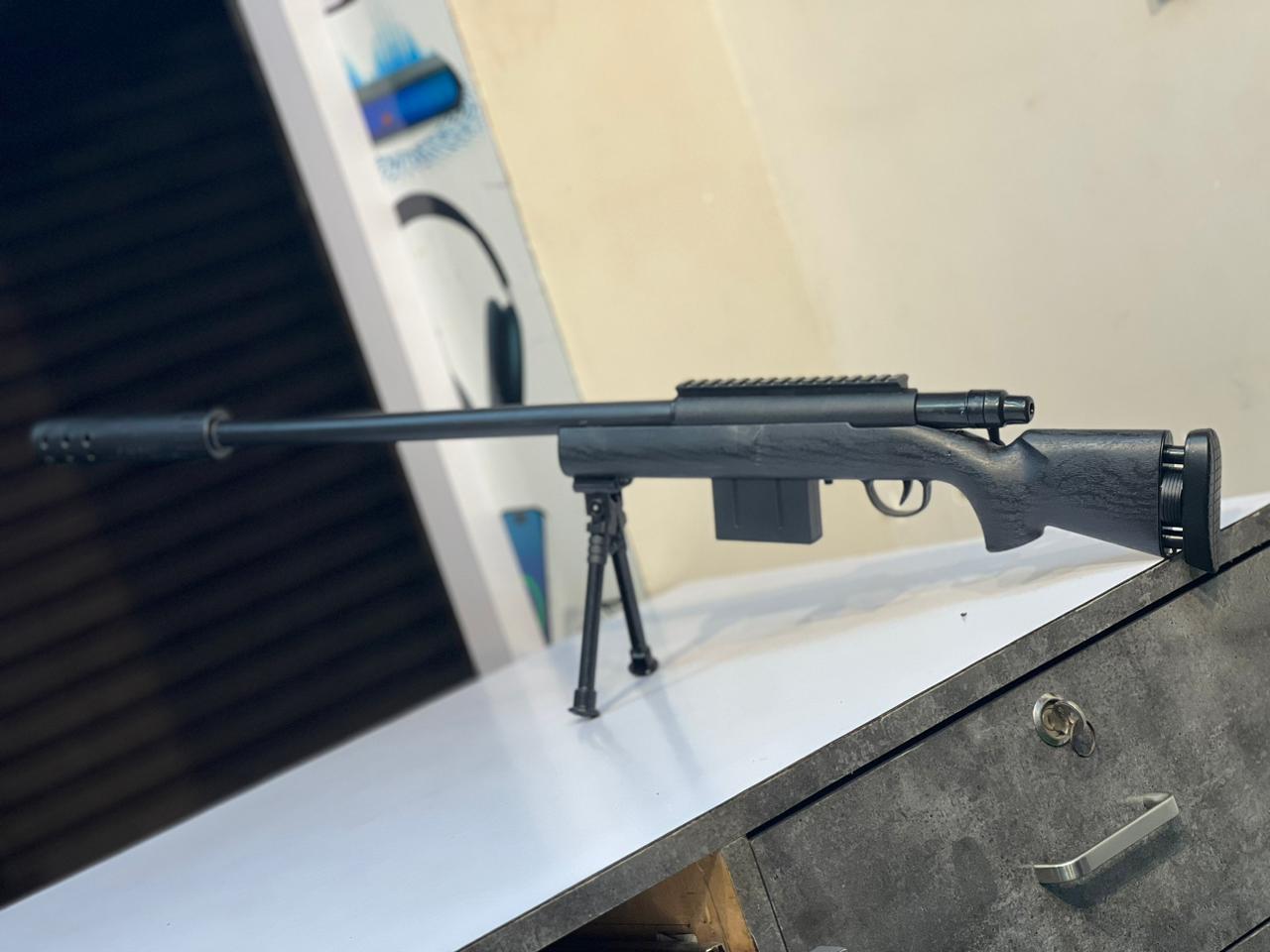 M24 & AWM Sniper Combo Set with Soft Bullets | 8X Scope, Muzzle & Magazine