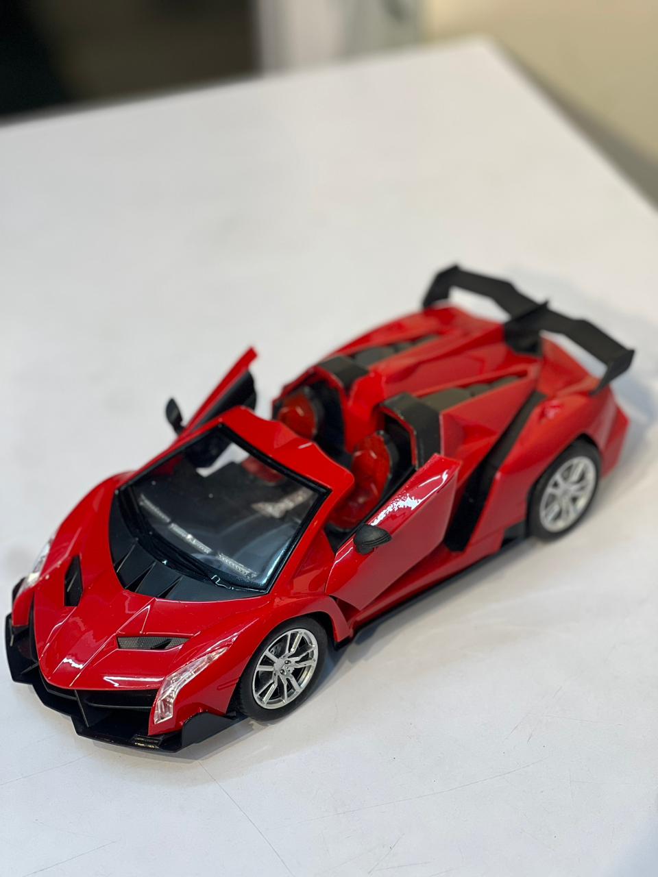 1:16 Scale Winner Racing RC Car with LED Lights & Remote-Opening Doors | 4+ Years