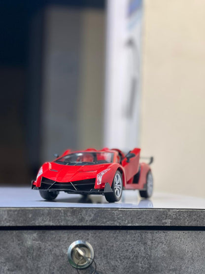 1:16 Scale Winner Racing RC Car with LED Lights & Remote-Opening Doors | 4+ Years