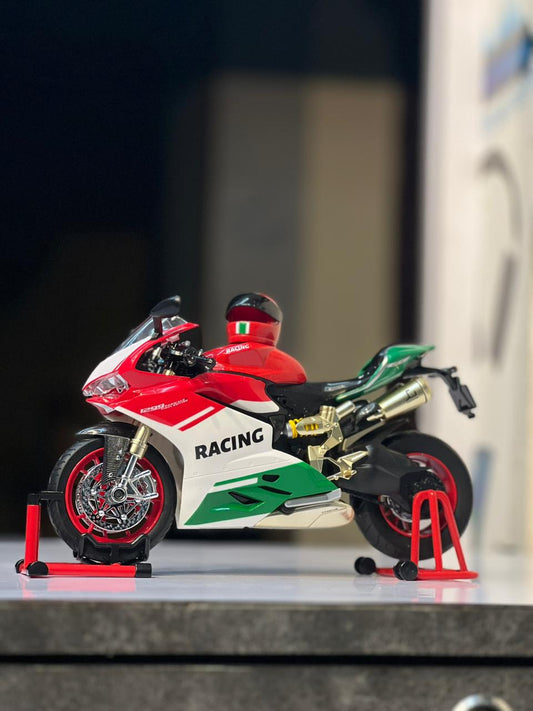 1:8 Scale DUCATI 1299 PANIGALE Diecast Motorcycle | Sound, Lights & Rechargeable Model