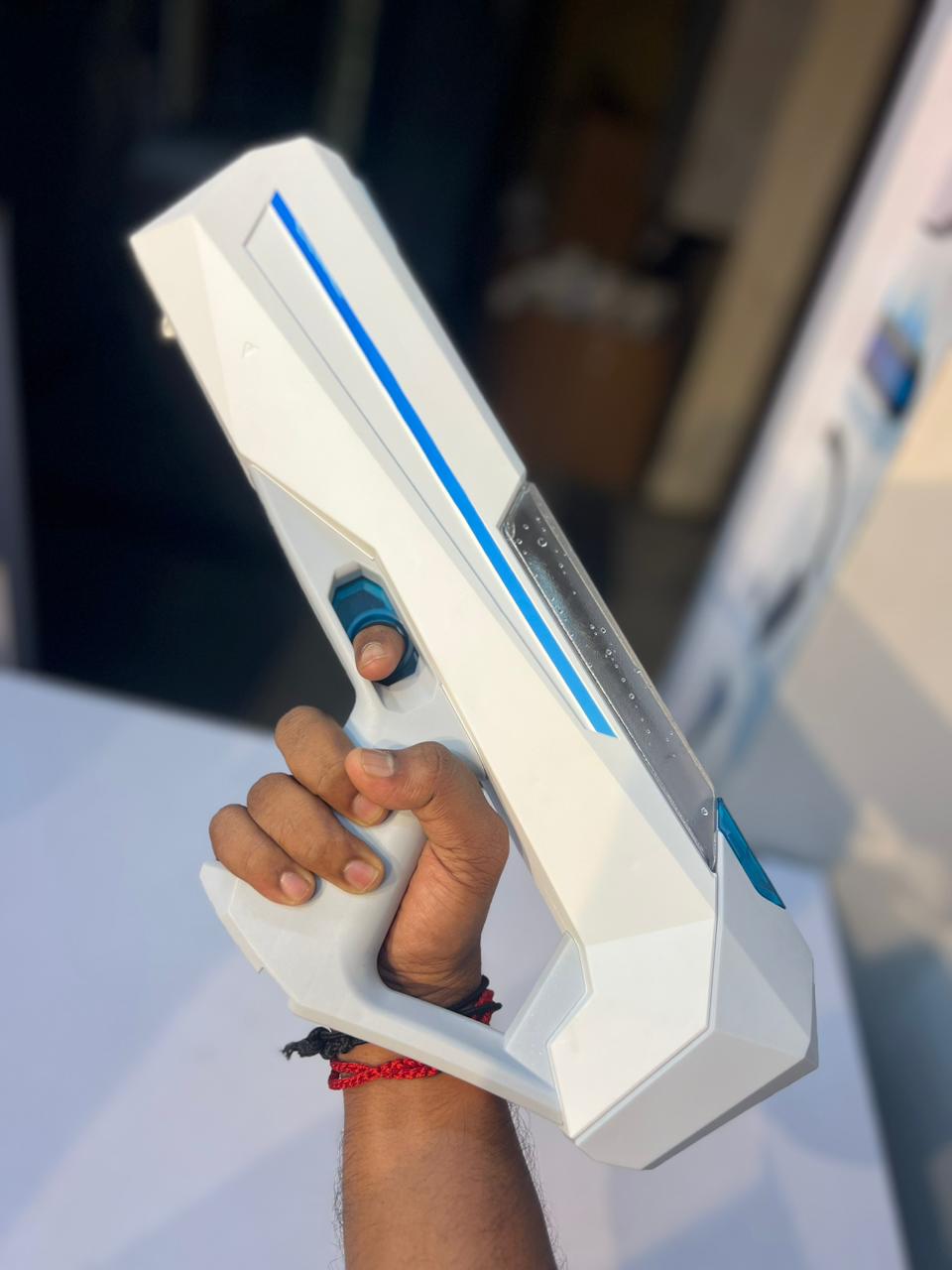 Cyber Water Gun with 500mAh Rechargeable Battery | 300ml Tank | Auto Fill & Shoot