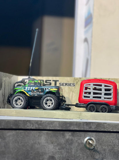 Mini Hobby-Grade Off-Road RC Car with Gorilla Cage | 4-Channel, Hard Grip Tires & Fiber Body