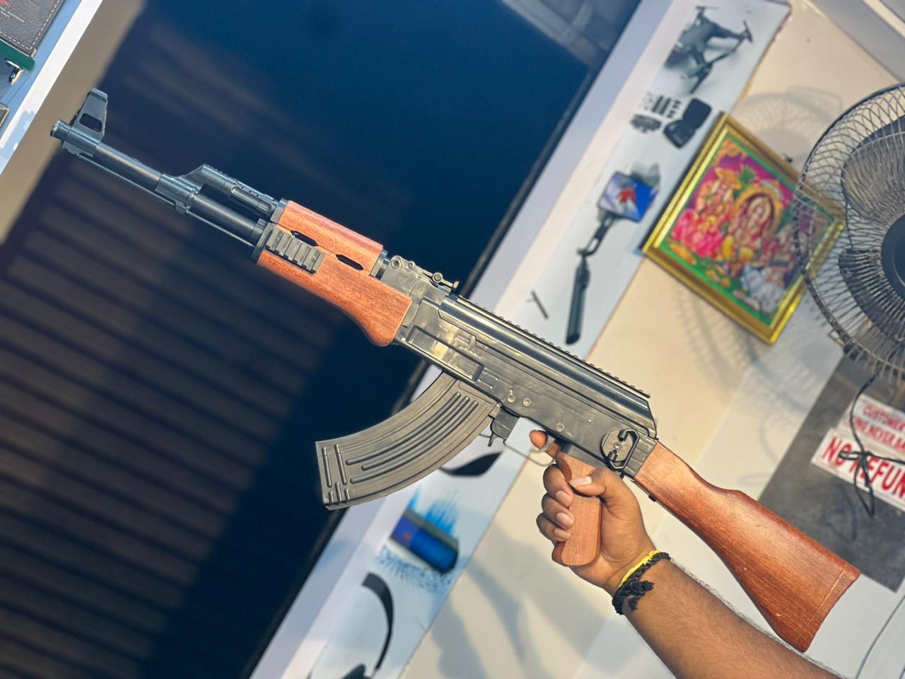 AK47 Realistic Soft Bullet Toy Gun with Scope, Muzzle, Stock & Magazine