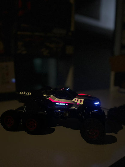 6-Wheel Off-Road RC Monster Truck with 4WD, Smoke Effect & Fiber Casting Body
