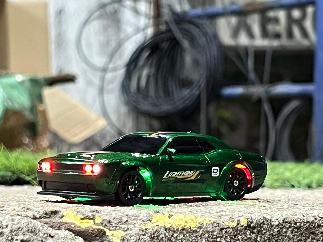 1:43 Scale 4WD Drift RC Car | App Control | 7-Color LED | 15 km/h