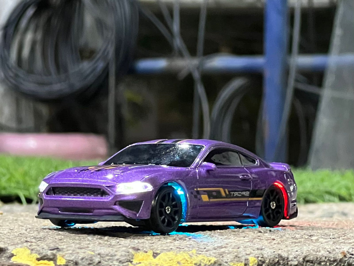 1:43 Scale 4WD Drift RC Car | App Control | 7-Color LED | 15 km/h