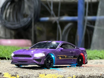 1:43 Scale 4WD Drift RC Car | App Control | 7-Color LED | 15 km/h