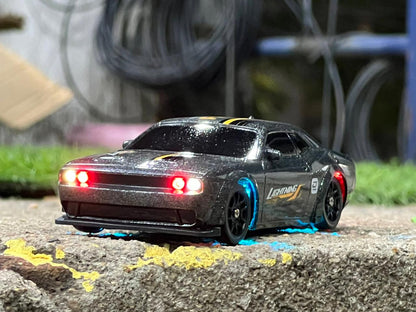 1:43 Scale 4WD Drift RC Car | App Control | 7-Color LED | 15 km/h