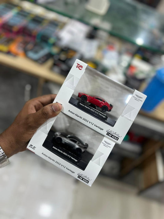 Aston Martin V12 Vantage 2022 RC Can Car (1:60 Scale) – 2.4G Remote Control | Licensed Model with LED Lights